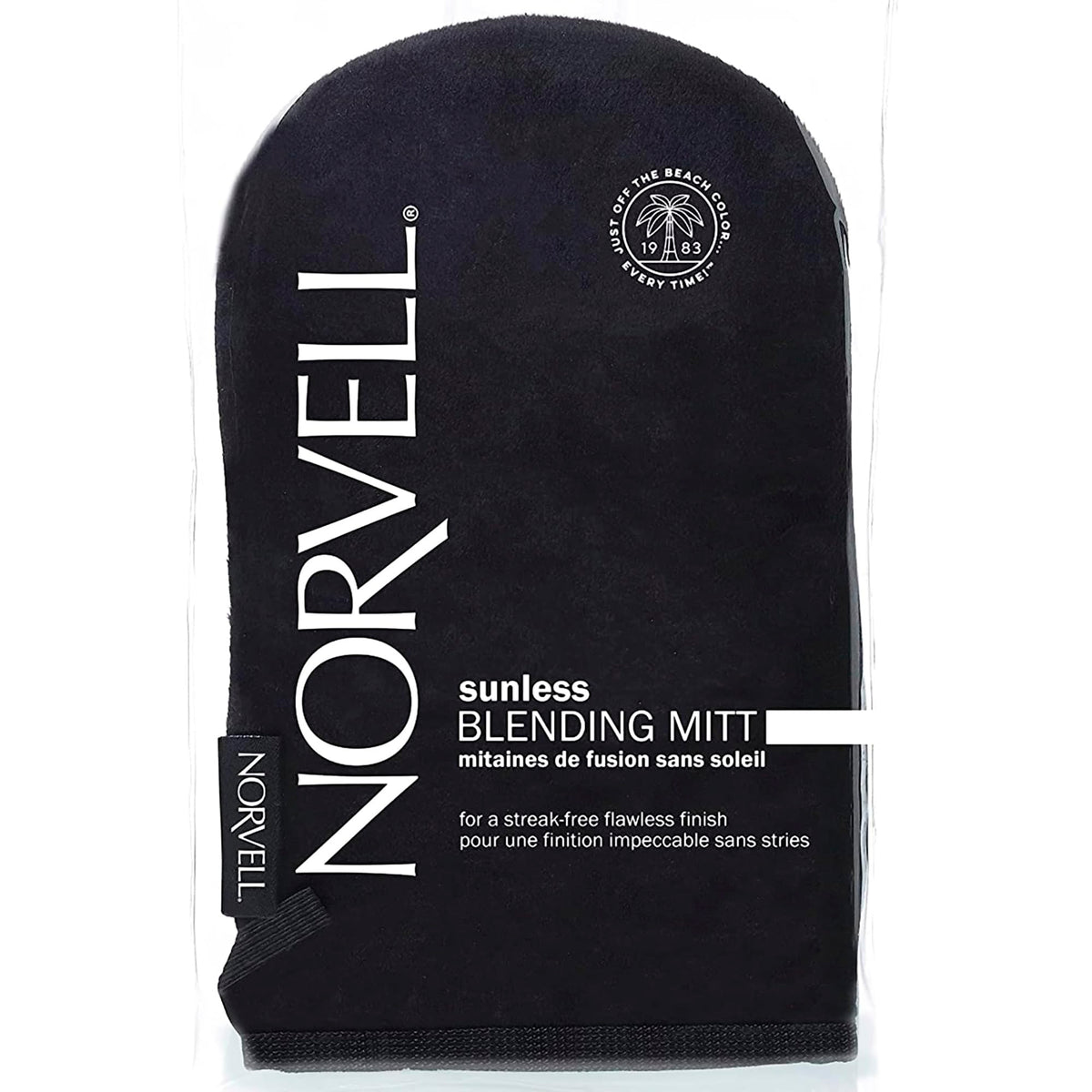 Norvell front view mitt showing shape and coverage for flawless application