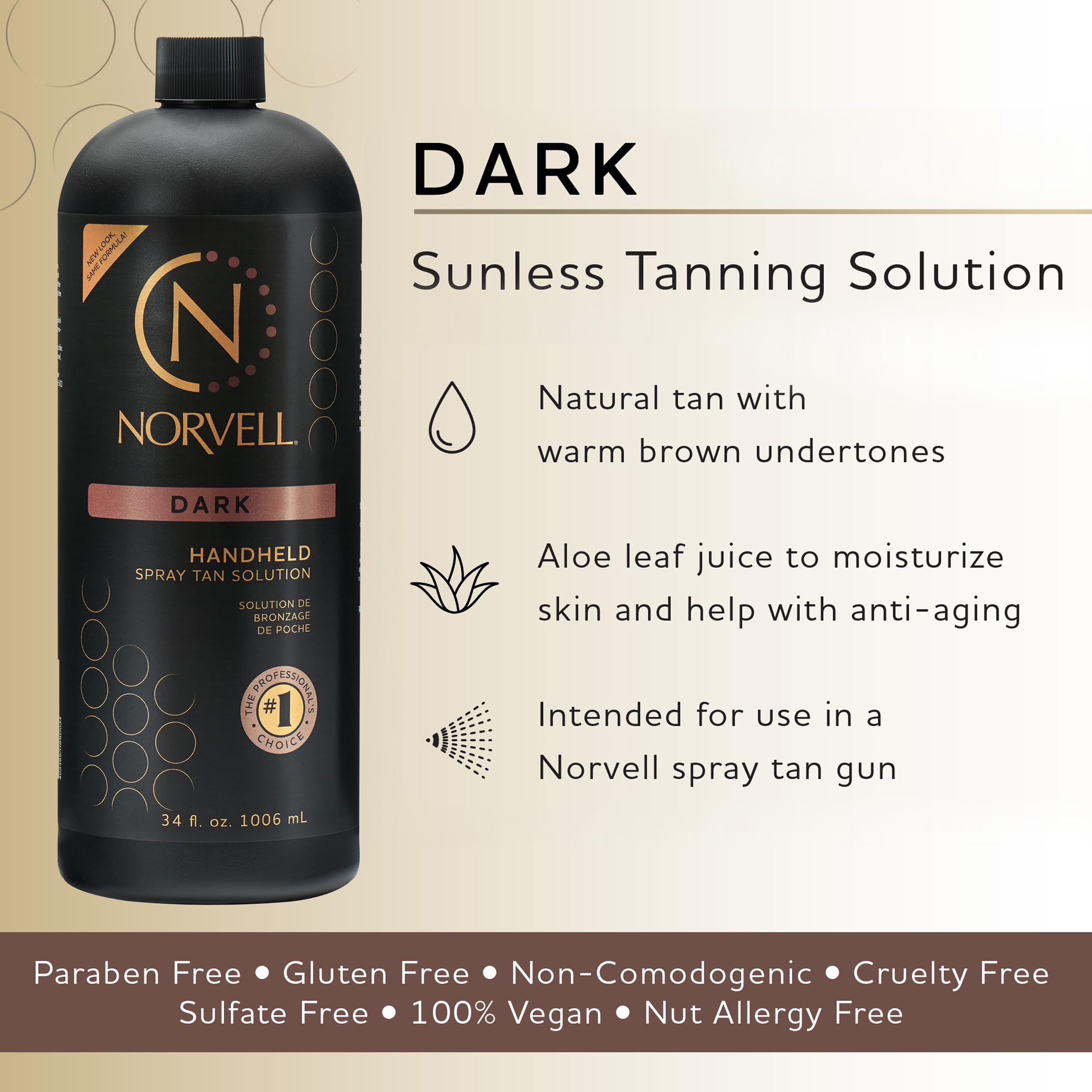 Norvell label close-up highlighting ingredients and clean-beauty claims for reassurance