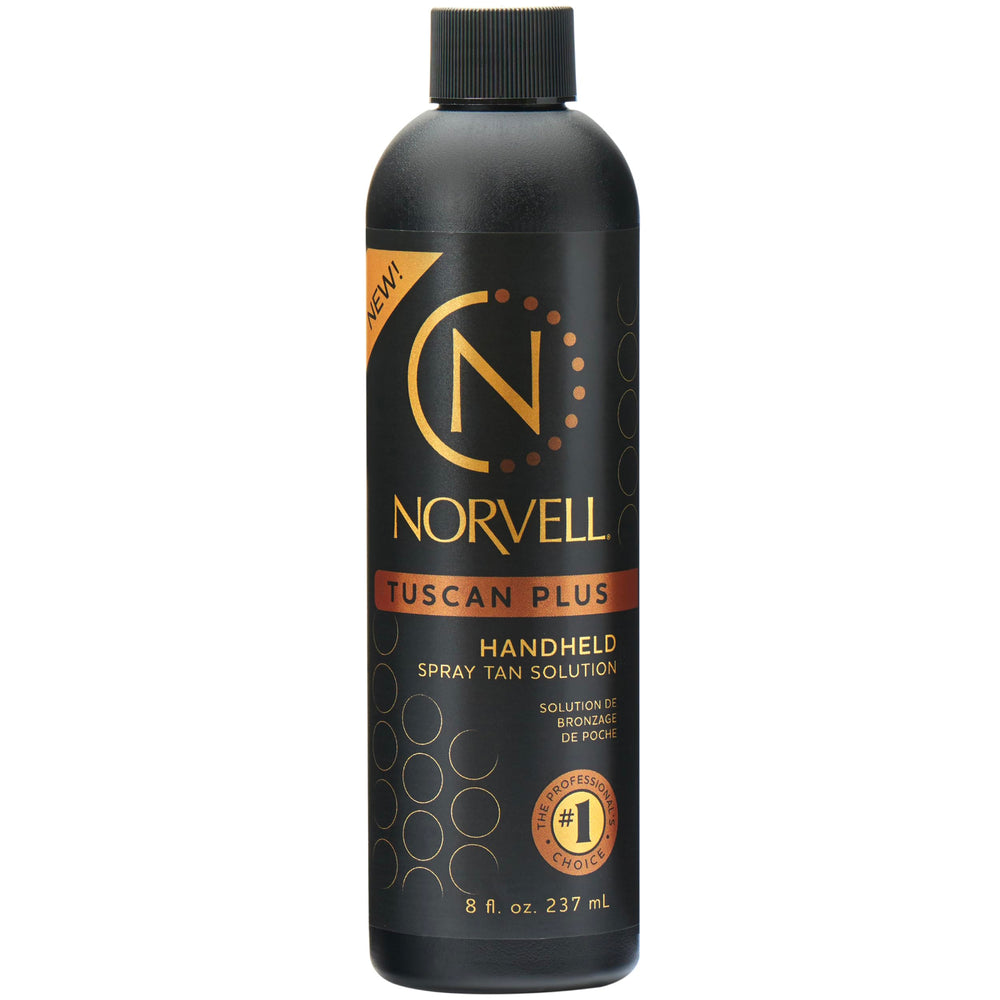 Norvell Tuscan Plus front bottle showing branding and color benefits