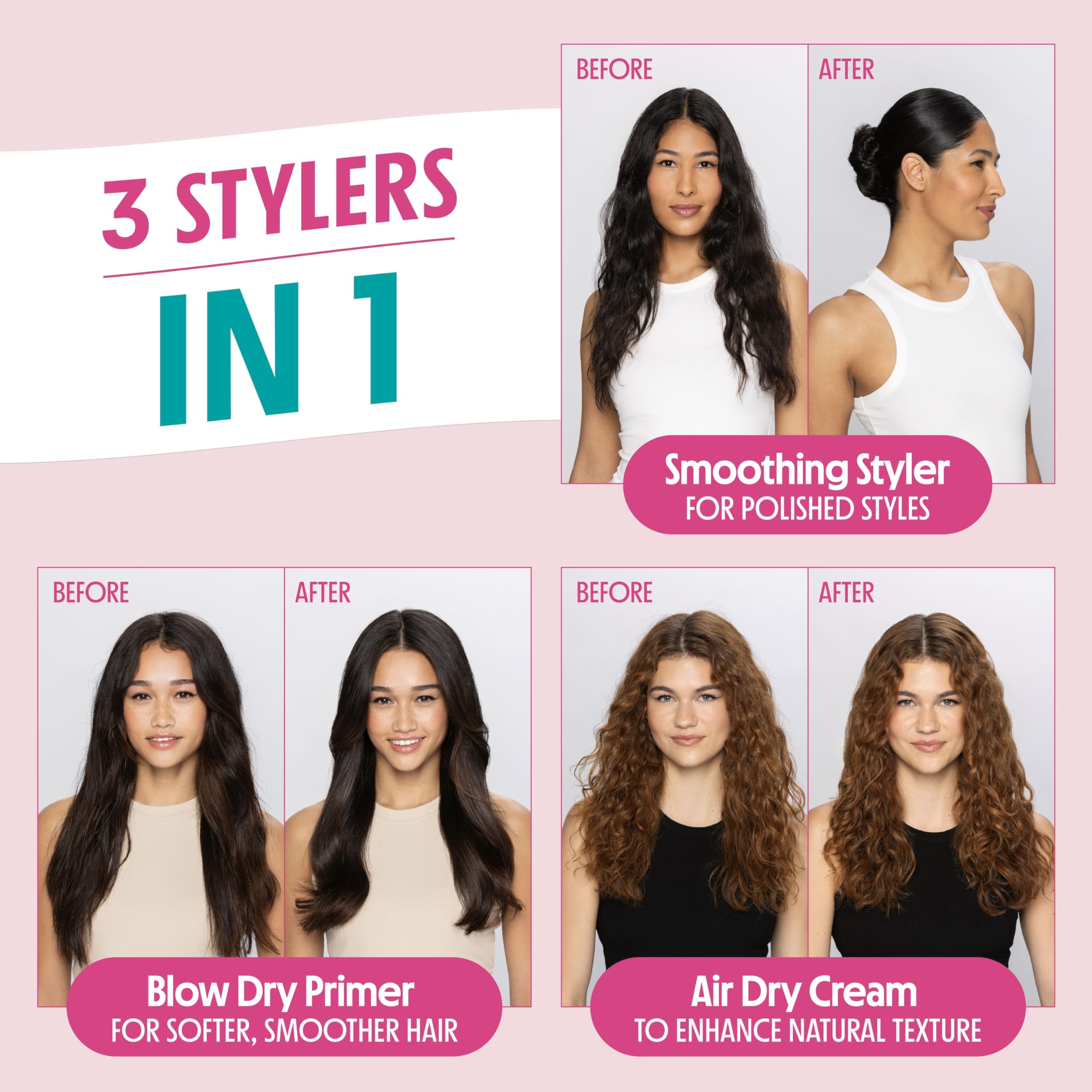 Not Your Mother's applied to air-dried waves to reduce frizz benefit