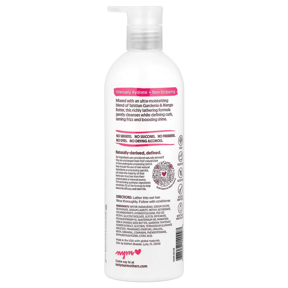 Not Your Mother's foam and mango butter texture close-up highlighting gentle cleansing