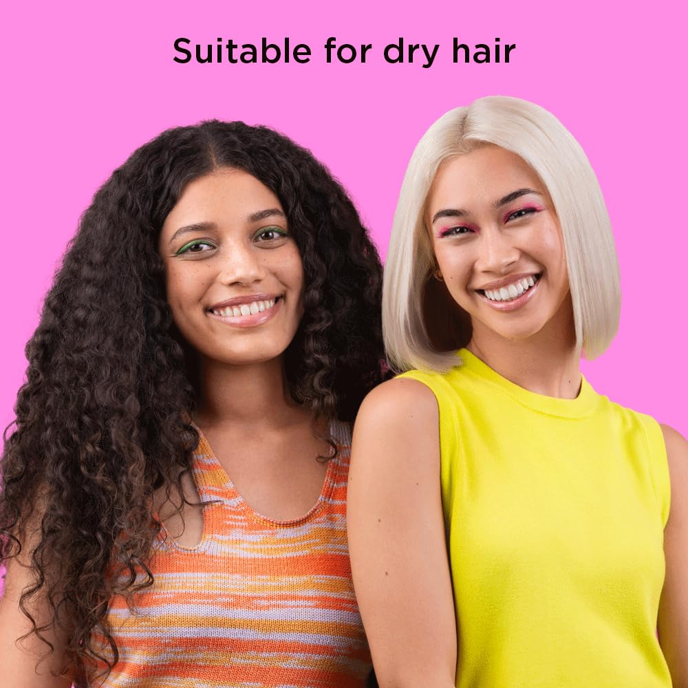 Noughty in use on damp hair showing smoother strands and easier detangling