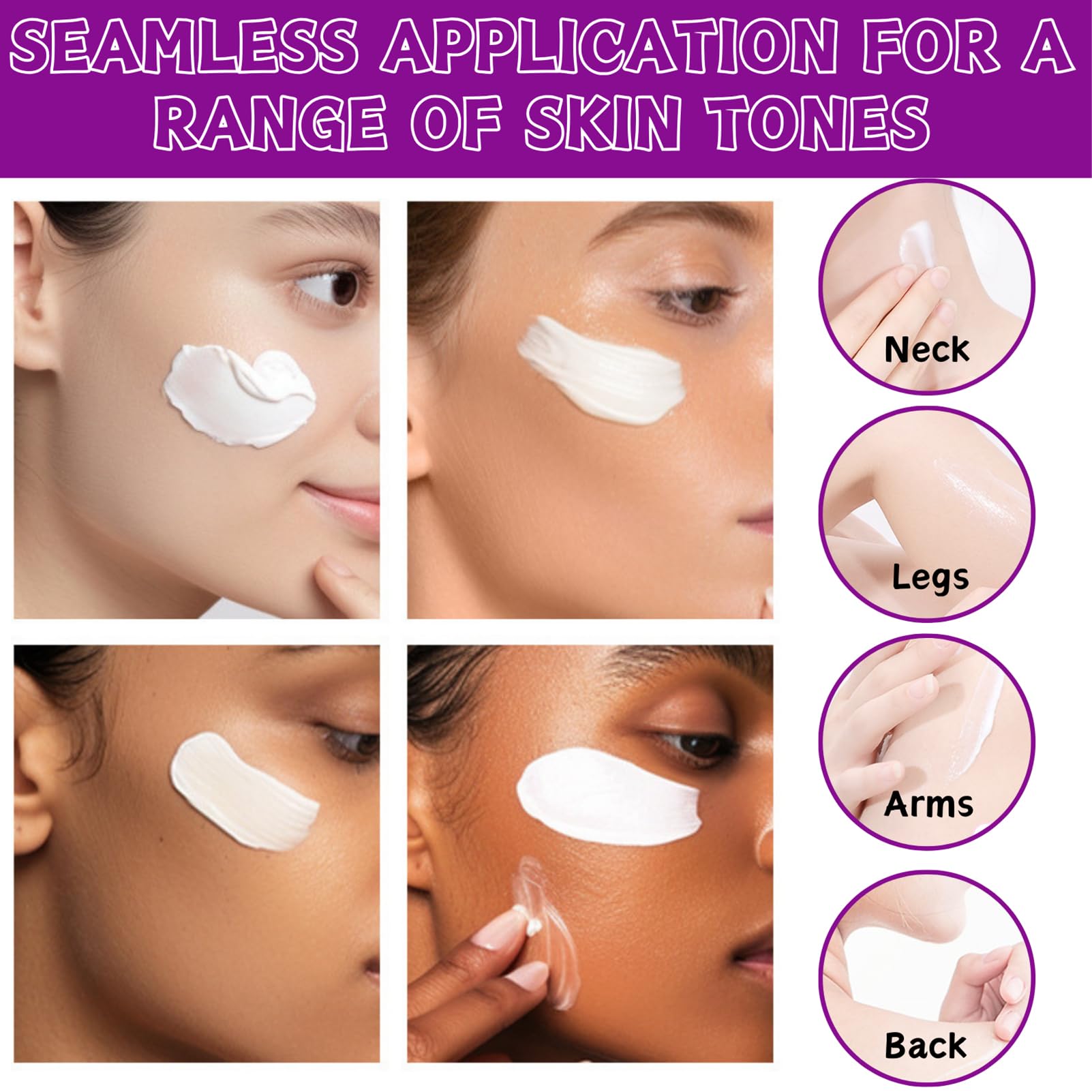 NovaCharm applied to cheek demonstrating lightweight finish and comfortable wear