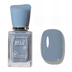 NovaCharm front bottle showing light-blue lacquer and clear brand label for quick recognition