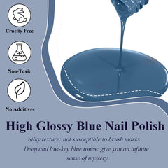 NovaCharm color swatch on nail wheel showing true blue shade for accurate selection