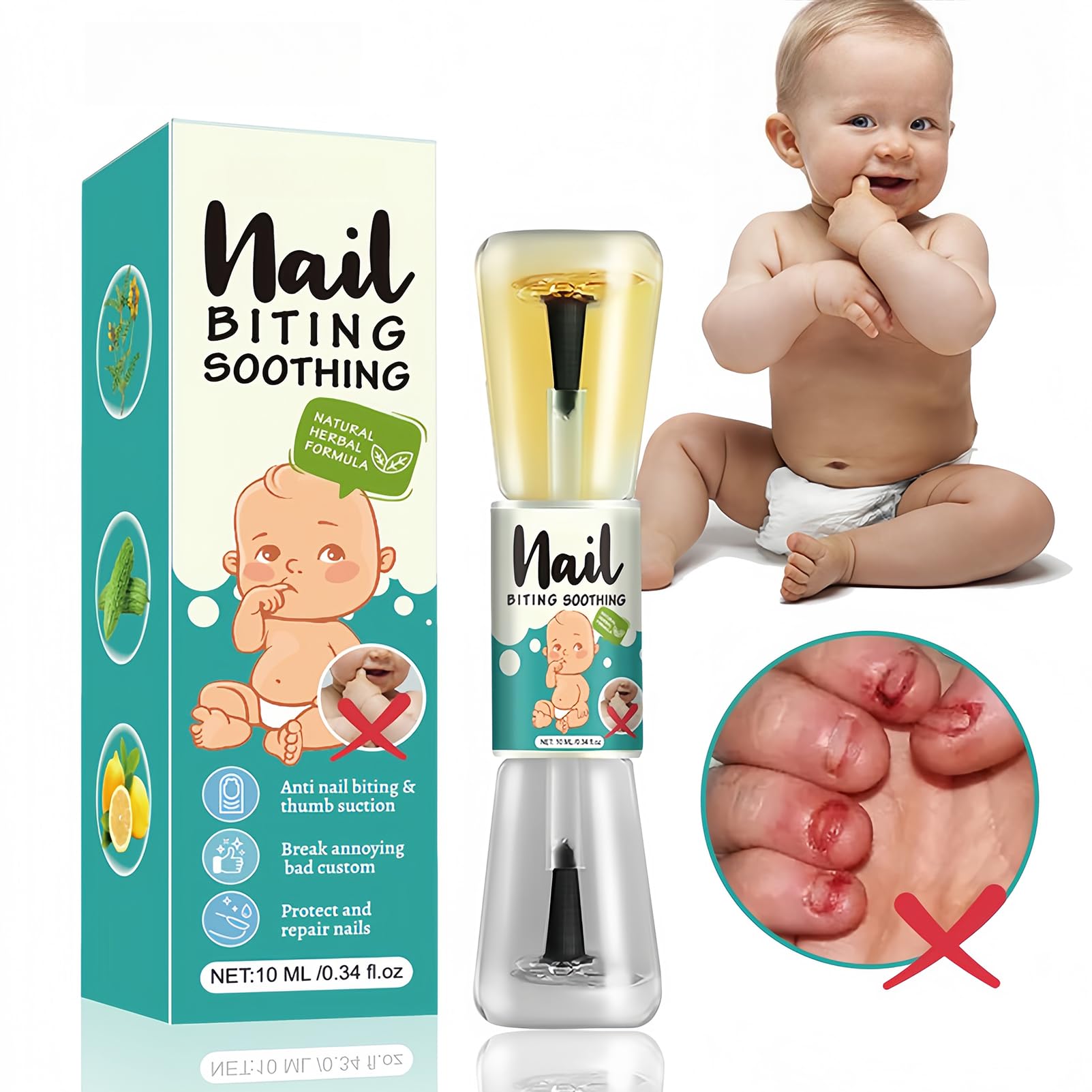 NovaCharm clear finish on a fingernail showing natural look and protection