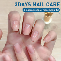NovaCharm clear gloss on natural nail showing instant shine benefit