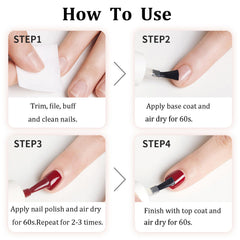 NovaCharm finished manicure with high gloss showing vibrant long-wear benefit