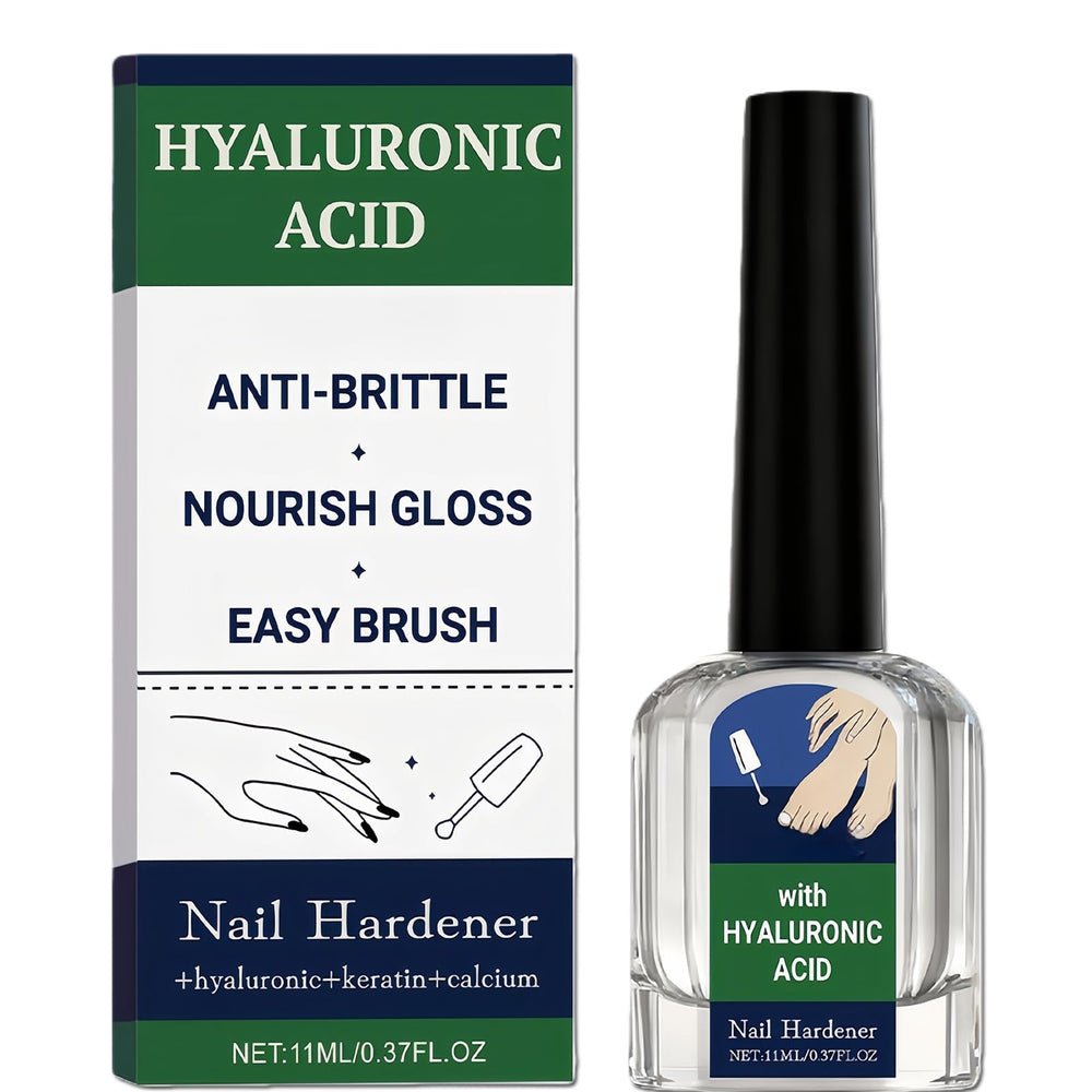 NovaCharm front bottle showing clear glossy nail treatment benefits
