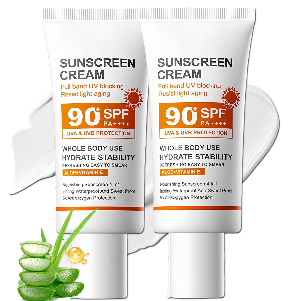 NovaCharm front packaging showing SPF 90+ protection benefit