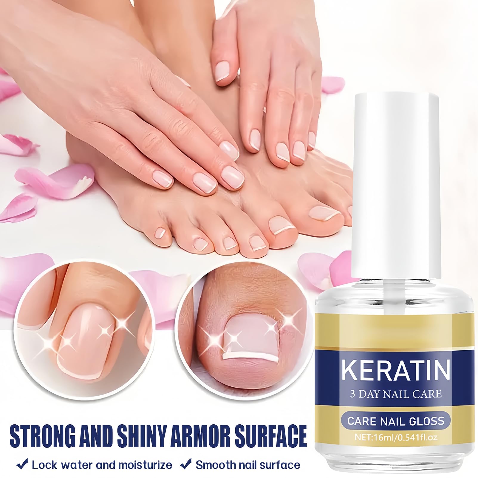 NovaCharm label close-up showing key keratin amino acid ingredients and transparency benefit