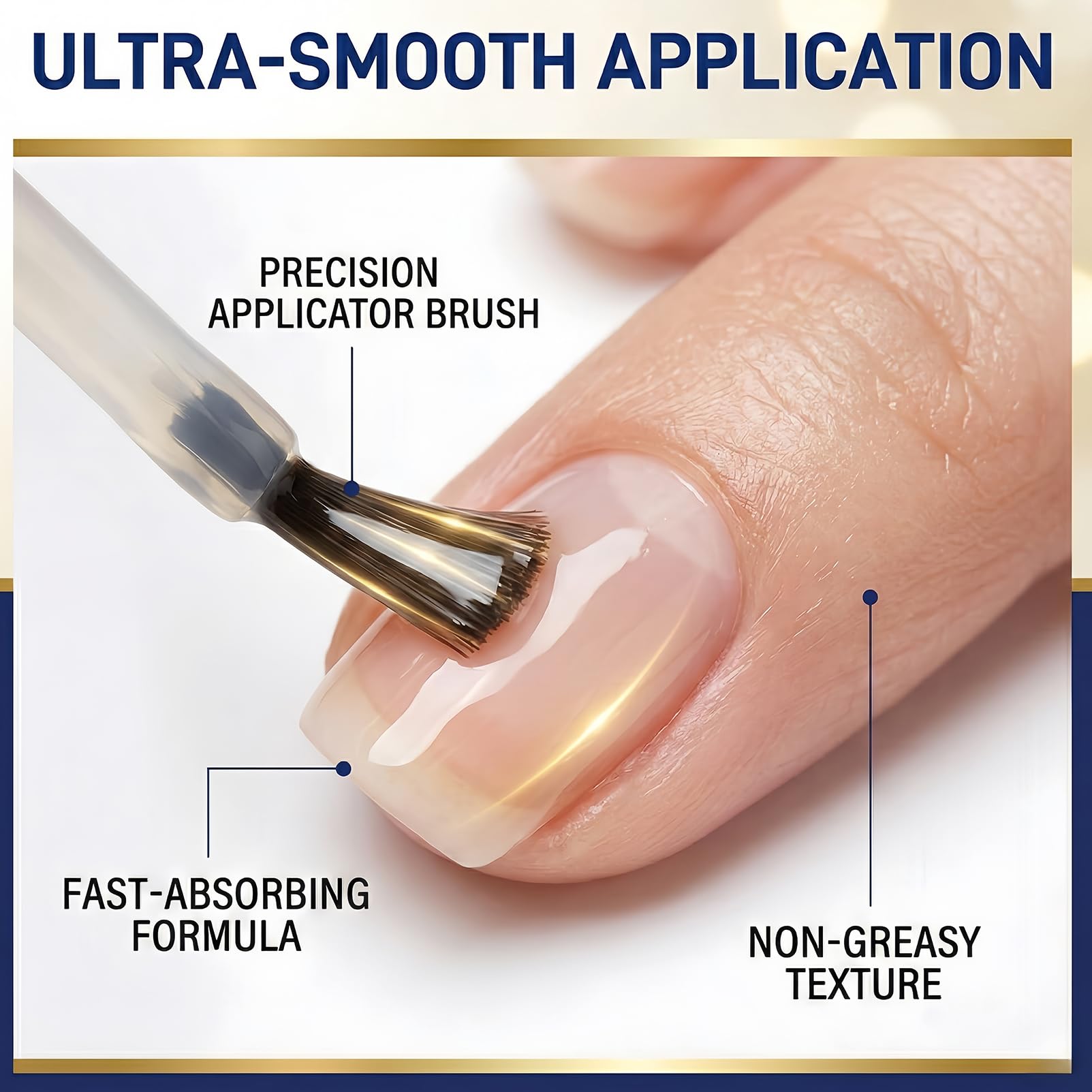 NovaCharm nails before and after illustrating improved natural shine benefit