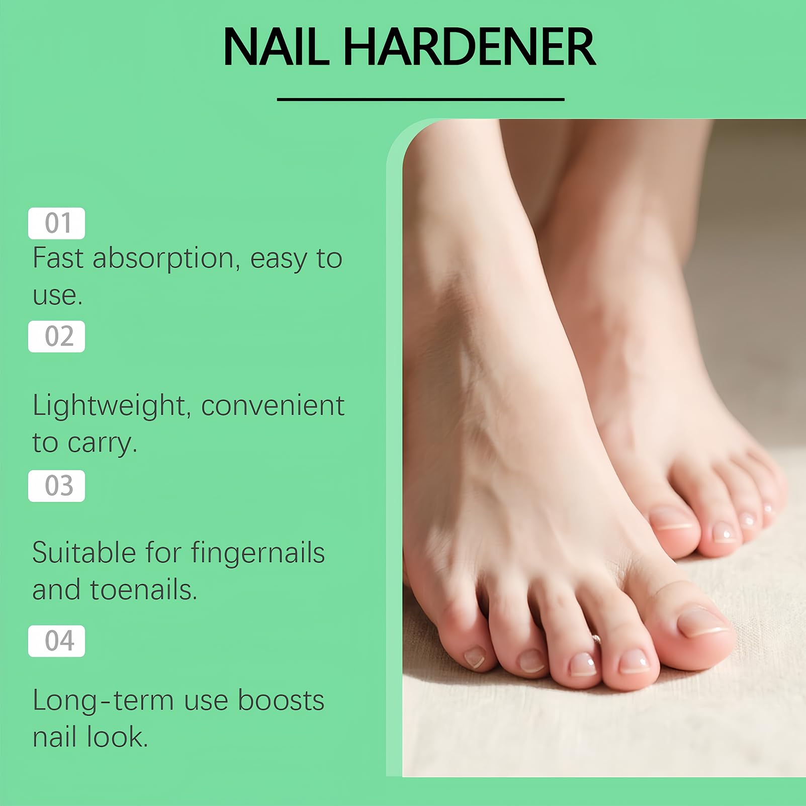 NovaCharm applied on toenails showing everyday cosmetic use