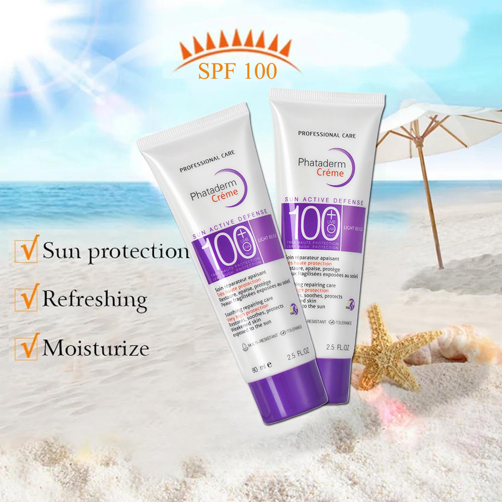NovaCharm tubes inside travel bag displaying on‑the‑go reapplication convenience