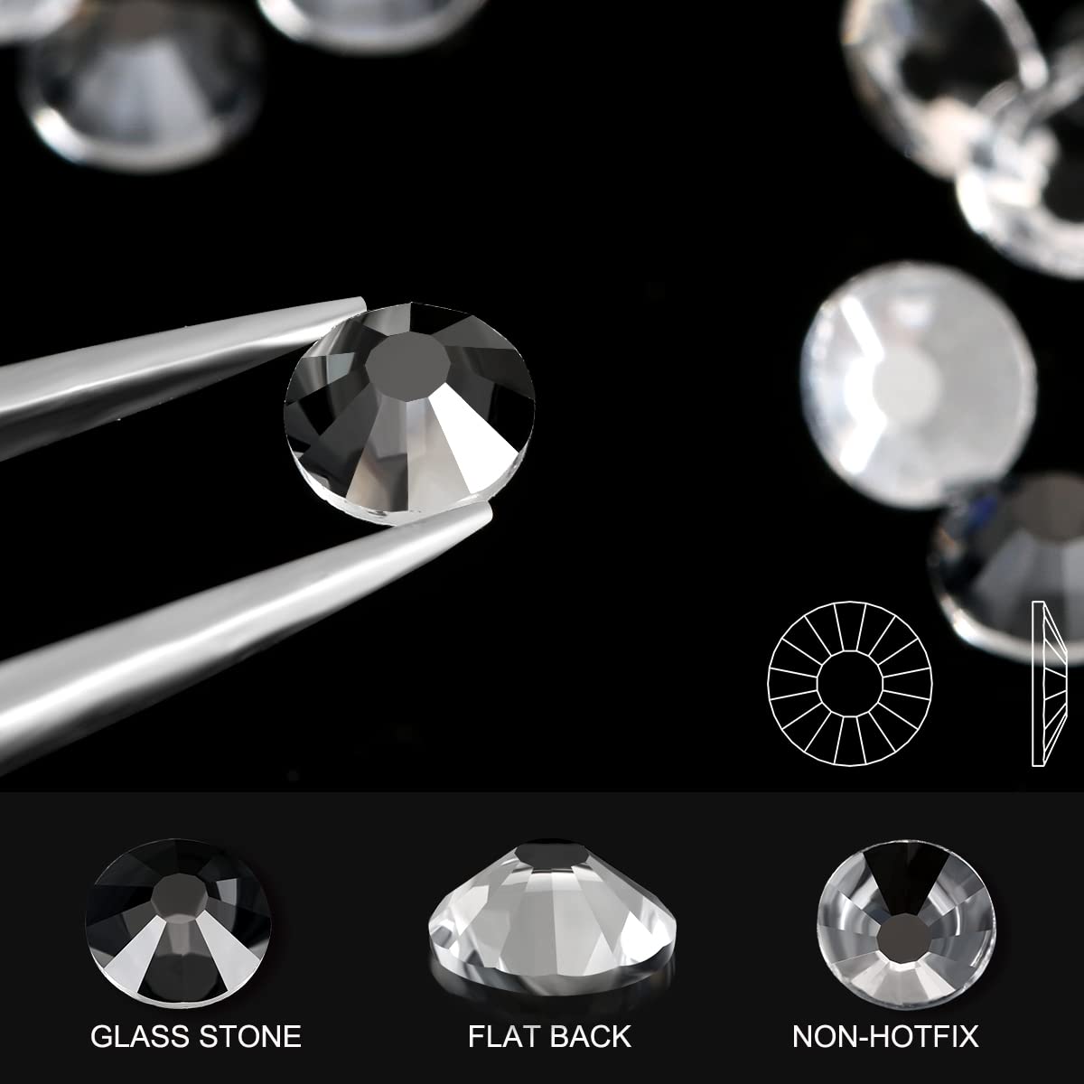 novani close-up of crystal facets highlighting high-clarity sparkle benefit