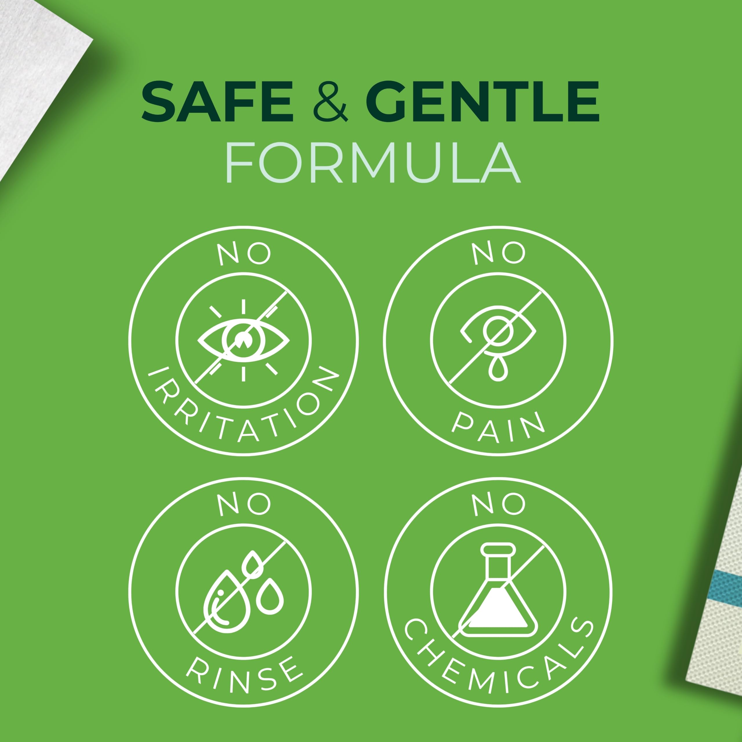 NOVEHA wipes on bathroom counter for daily eye care routine