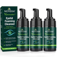 NOVEHA front packaging showing cleanser and clear benefits