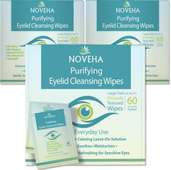 NOVEHA front packaging showing 180 wipes and benefits for hygiene
