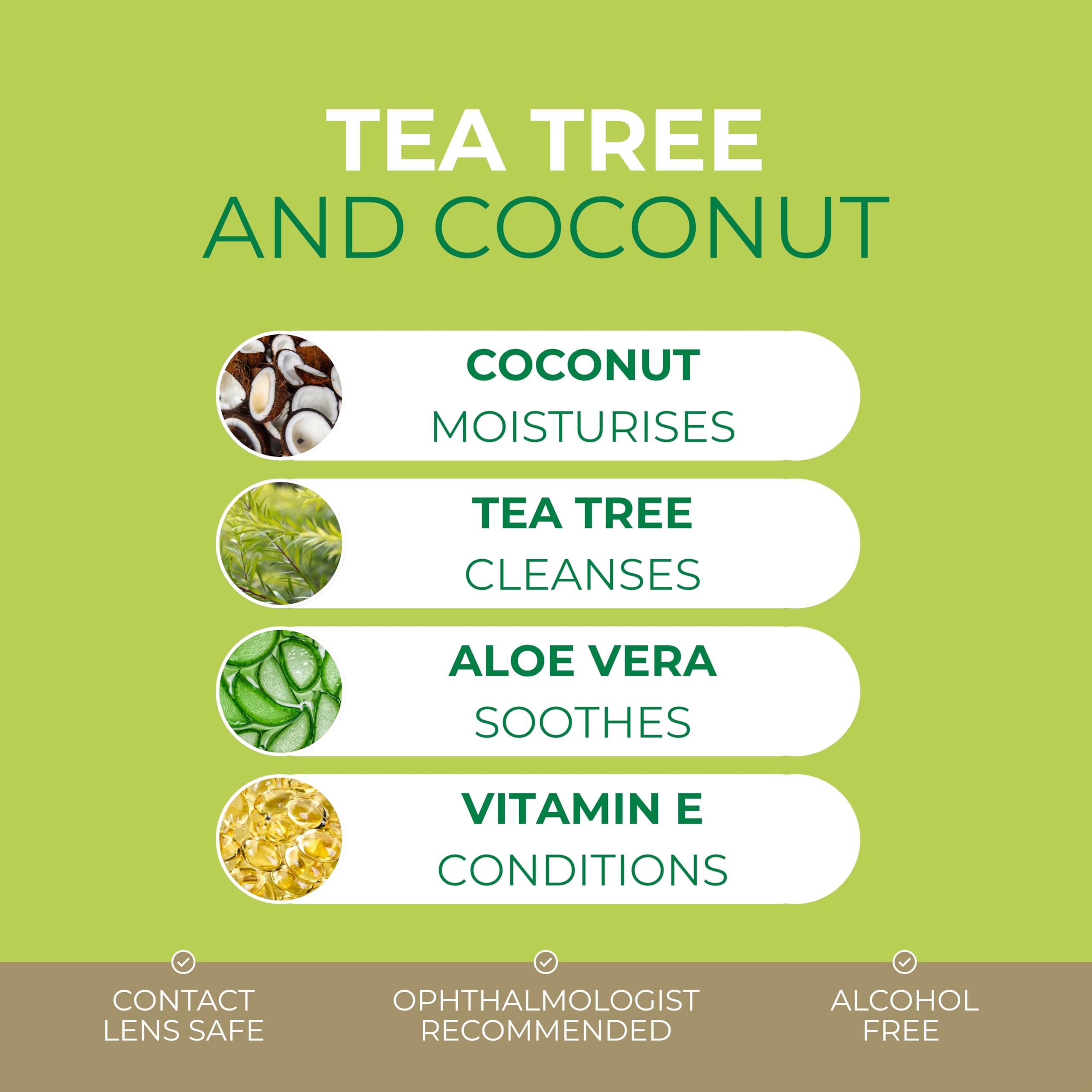 NOVEHA tea tree ingredient visual signaling botanical cleansing support for eyelids