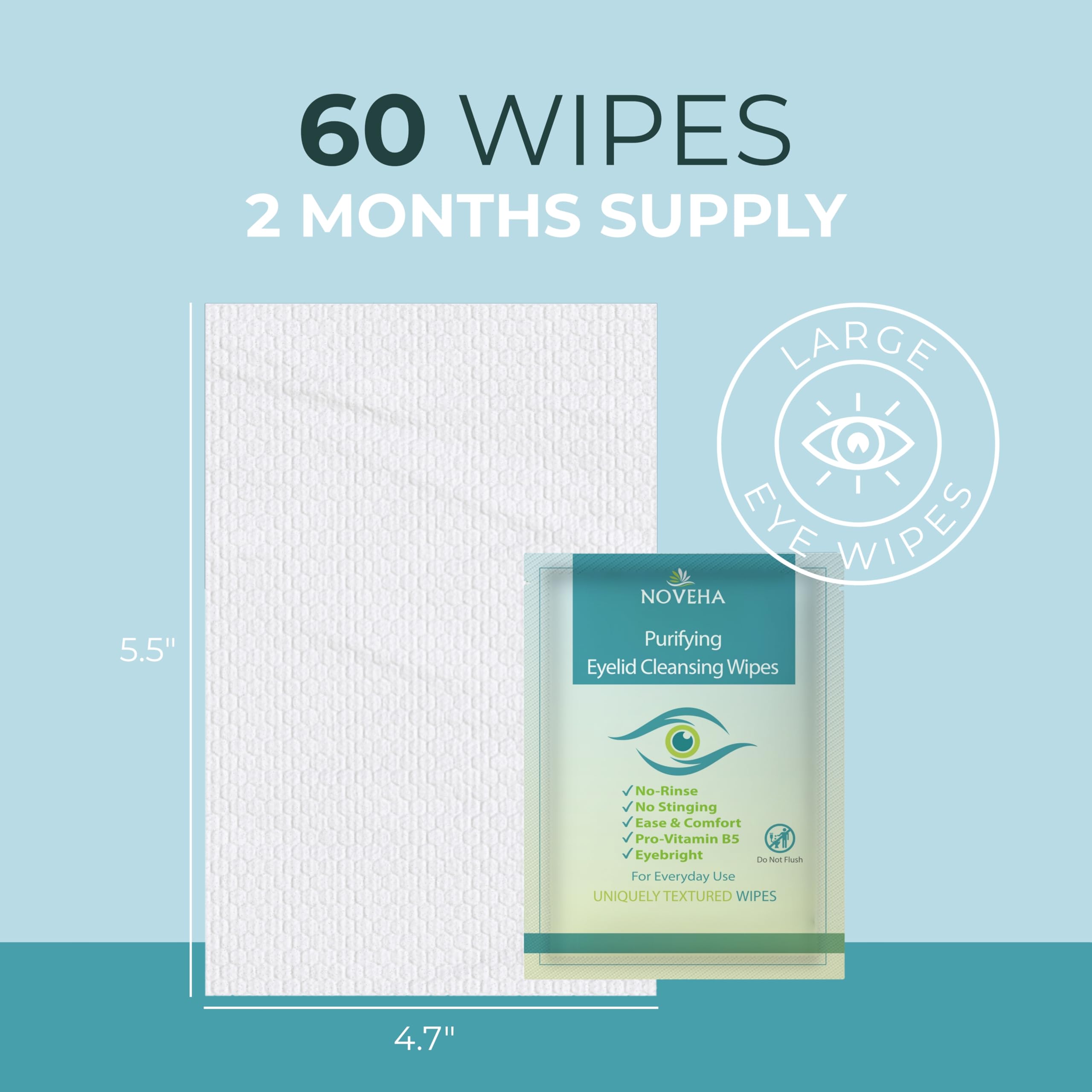 NOVEHA wipe removing mascara at lash line for clean lashes