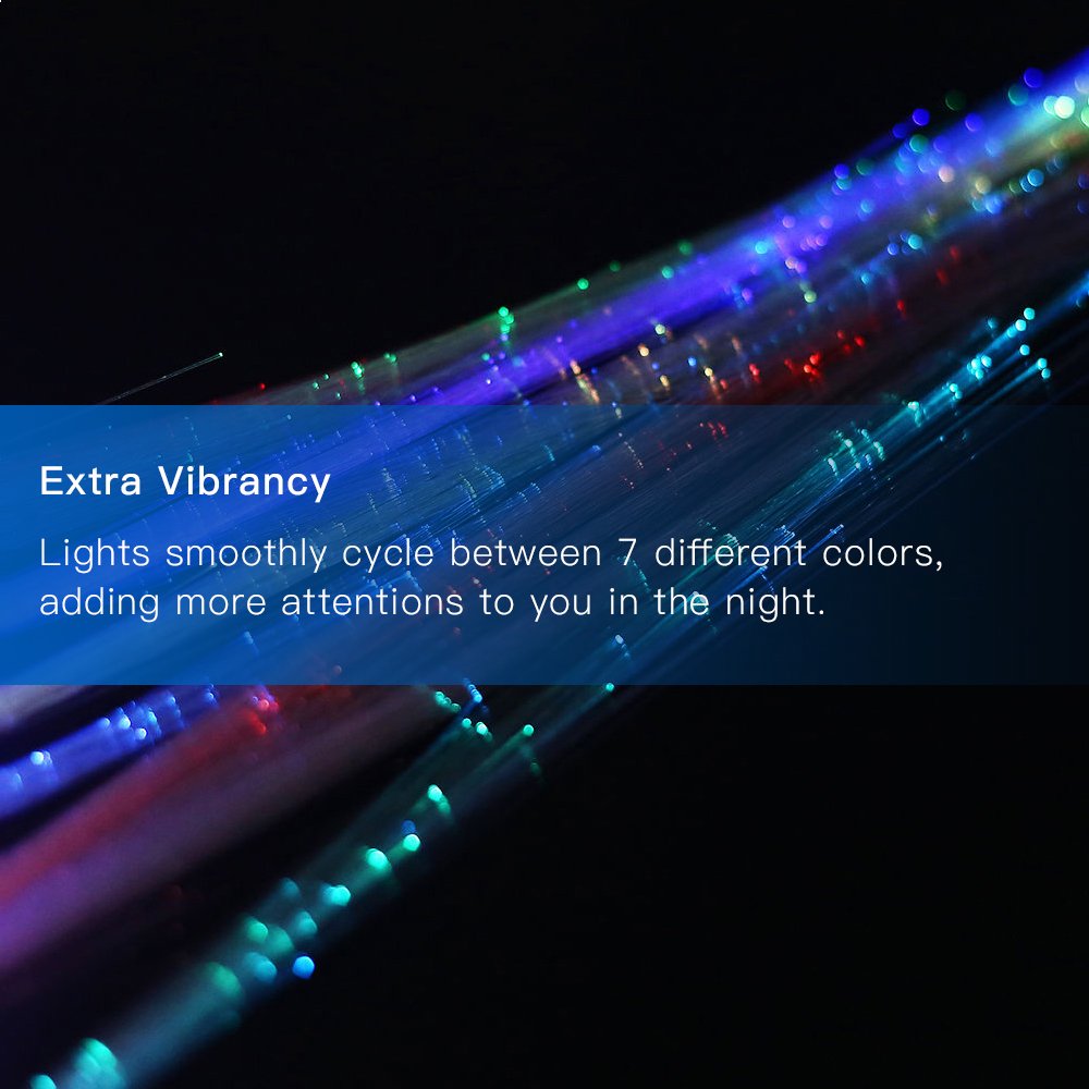 Novelty Place fiber-optic strand texture showing lightweight glow and flexibility