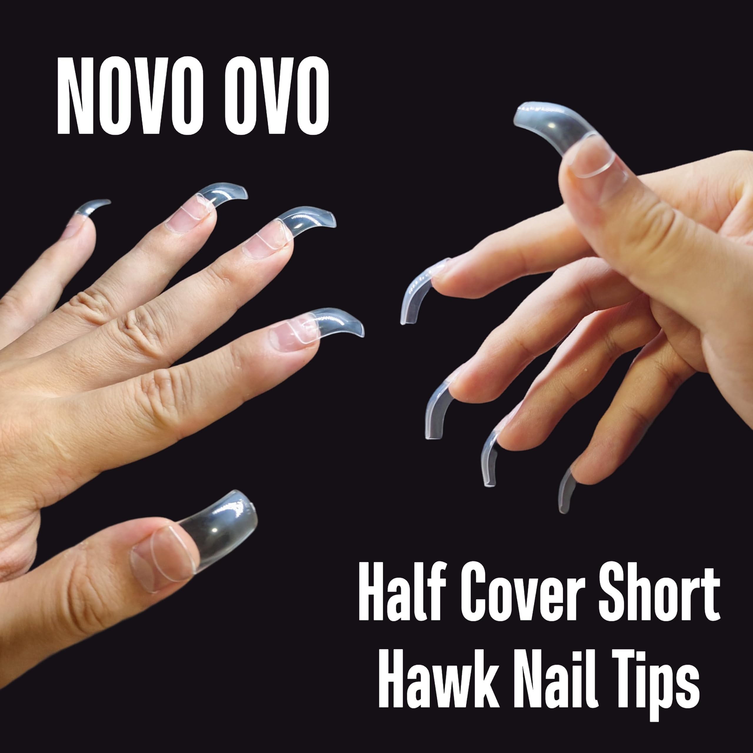 NOVO OVO close-up of deep curve on clear tip highlighting shape and easy decoration