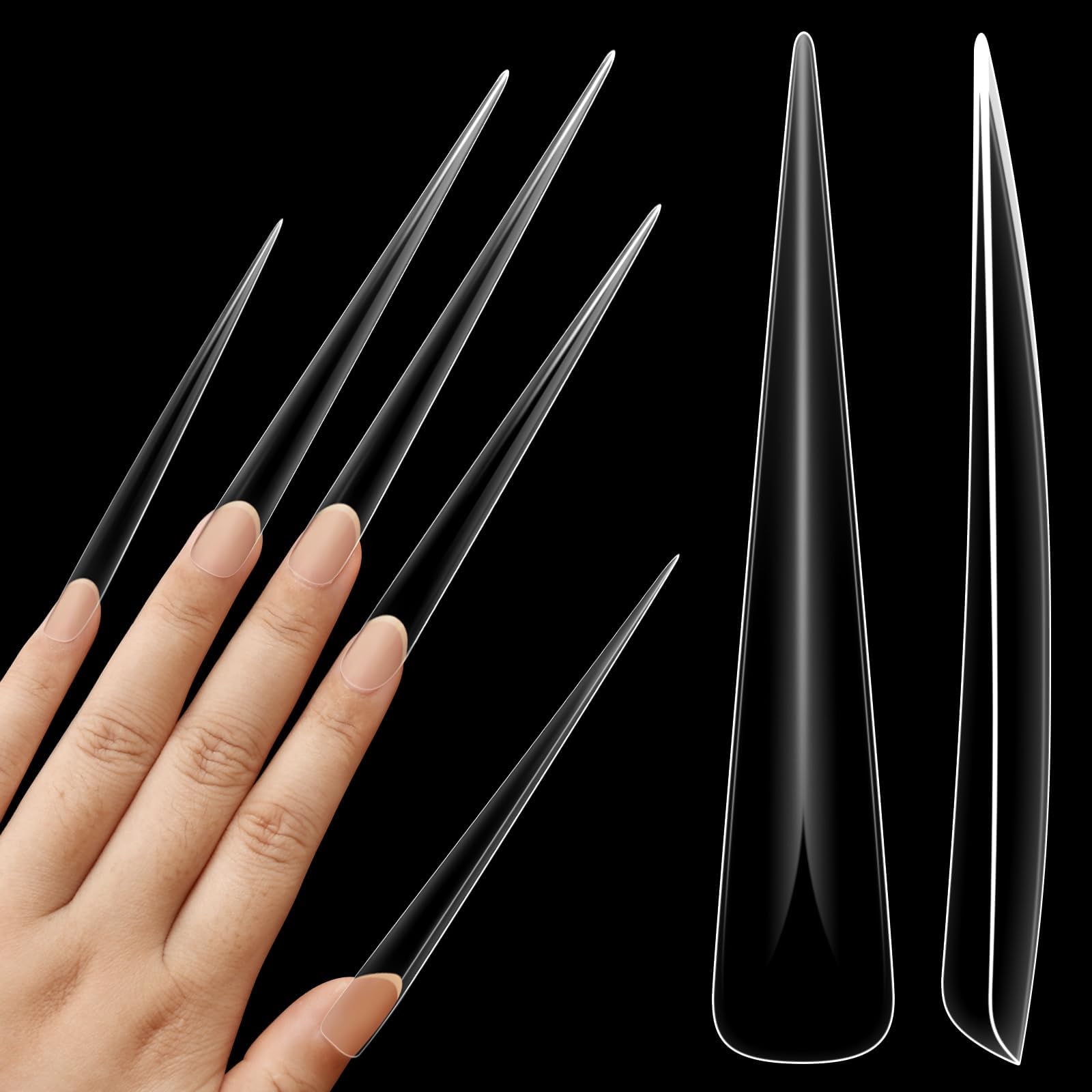 NOVO OVO clear full-cover pack showing quantity and label, ideal for bulk salon use