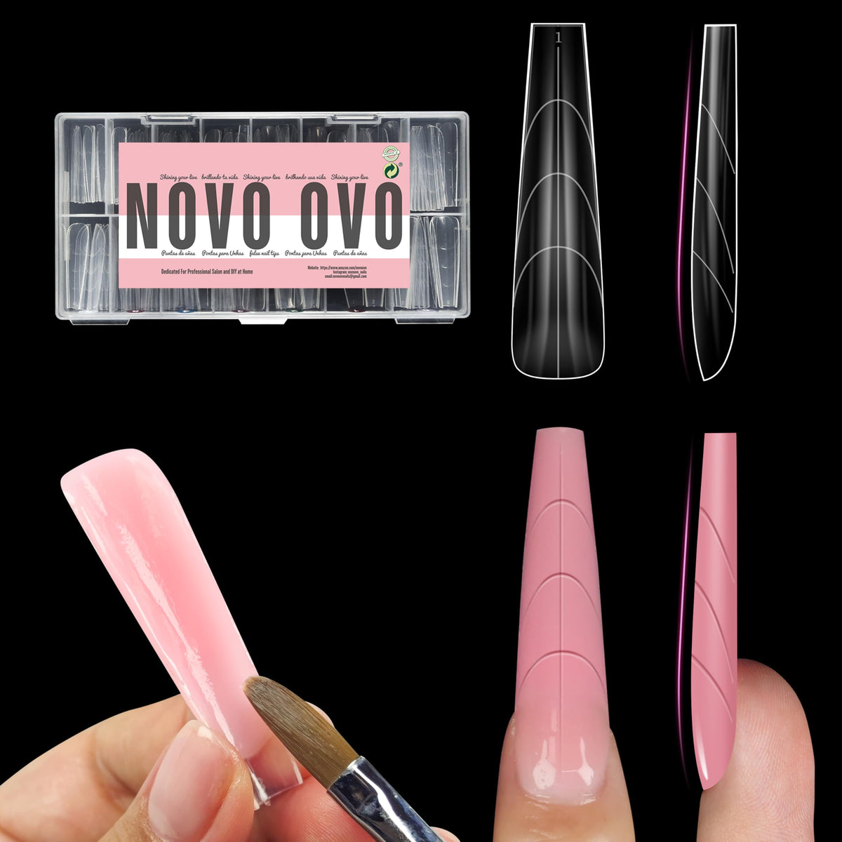 NOVO OVO front packaging showing dual forms and quantity benefits