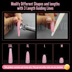 NOVO OVO hand scale comparison showing size range for correct fit