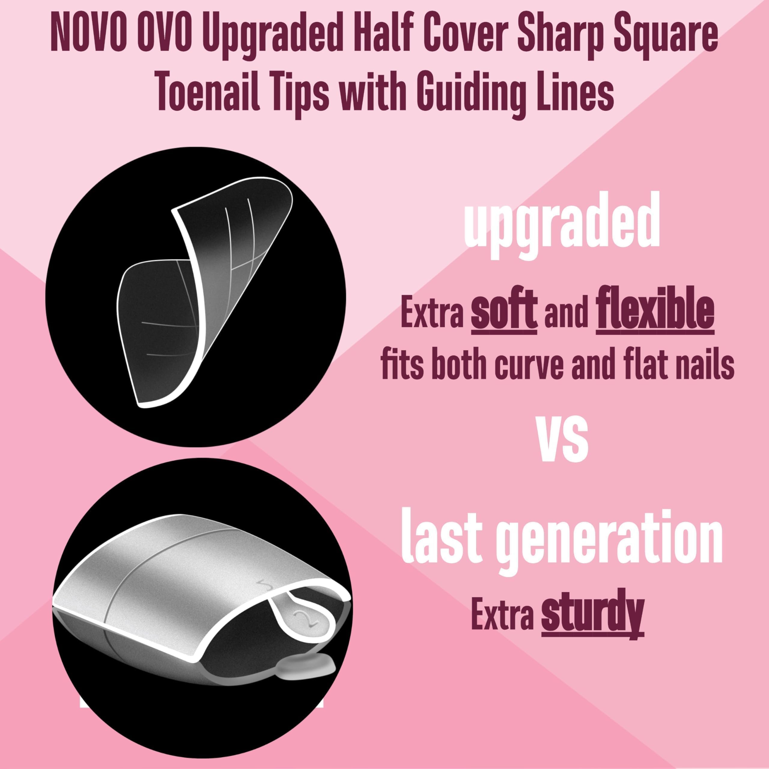 NOVO OVO application on a toenail in salon setting, faster placement and neat finish