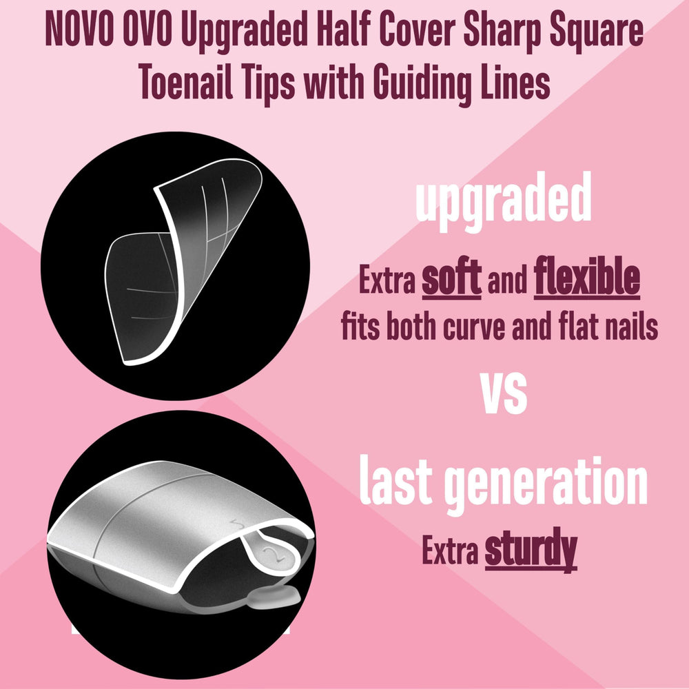 NOVO OVO application on a toenail in salon setting, faster placement and neat finish