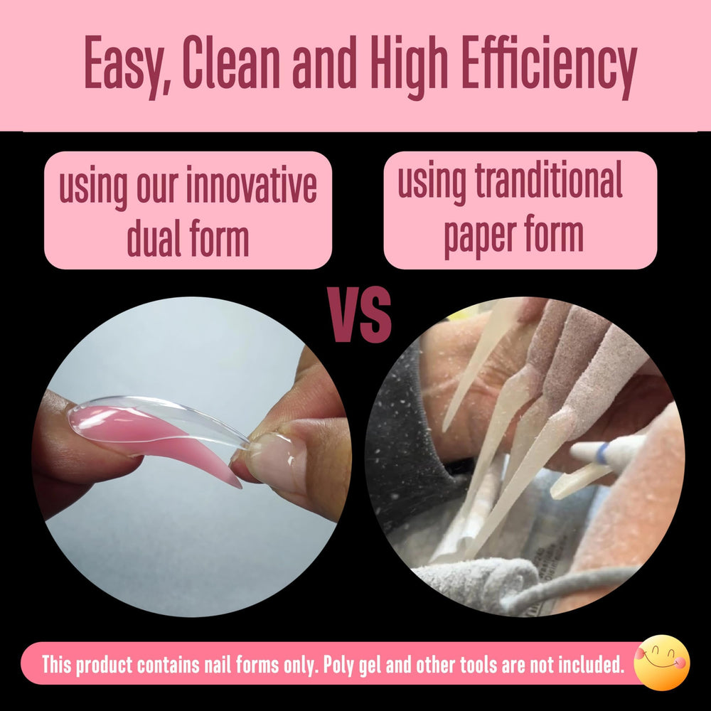 NOVO OVO hands using poly gel in a dual form to speed extension process