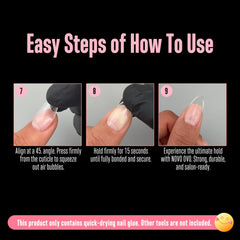 NOVO OVO used to repair a broken nail before and after, strong long-lasting bond