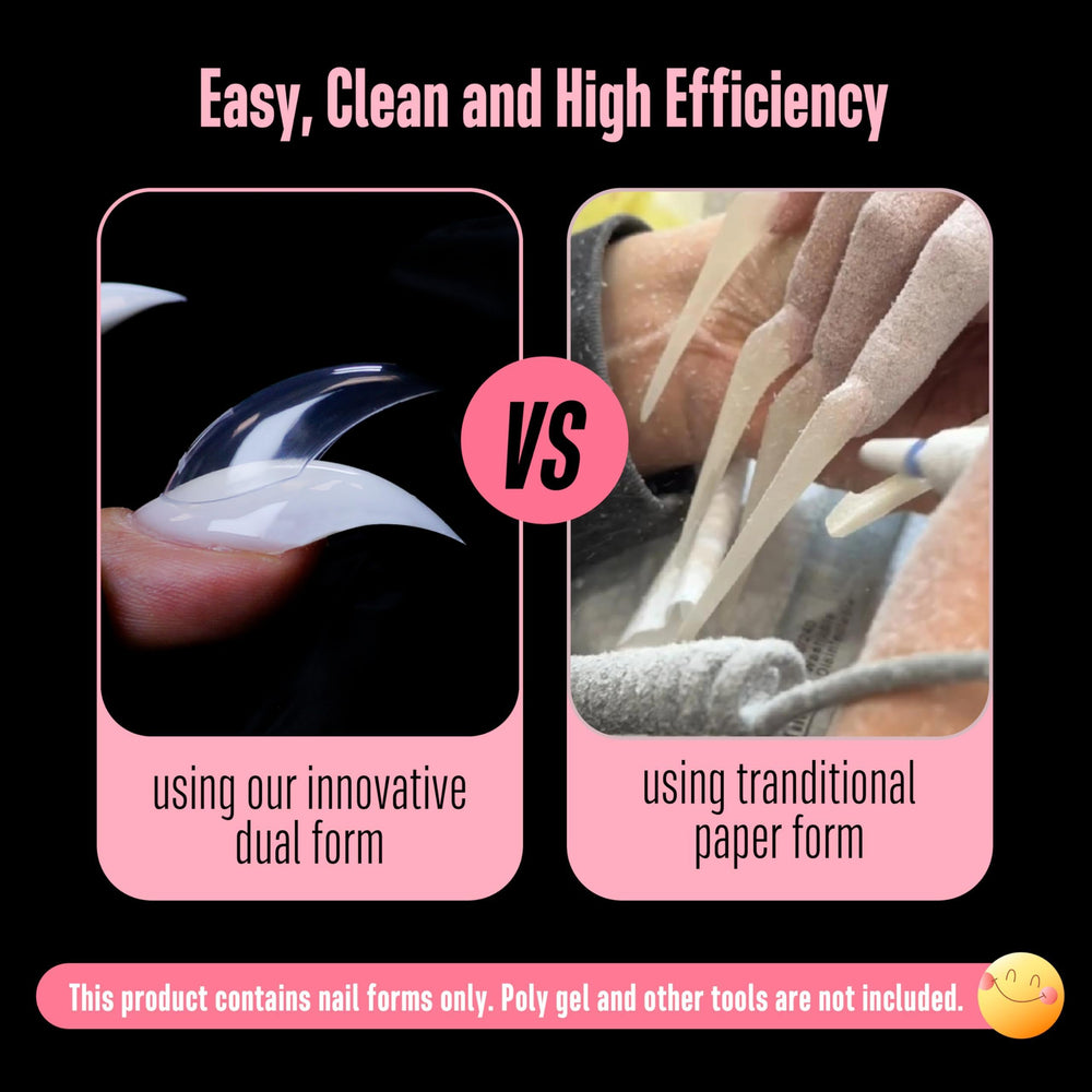NOVO OVO poly gel filled mold on nail demonstrating fast application benefit
