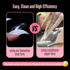 NOVO OVO poly gel filled mold on nail demonstrating fast application benefit