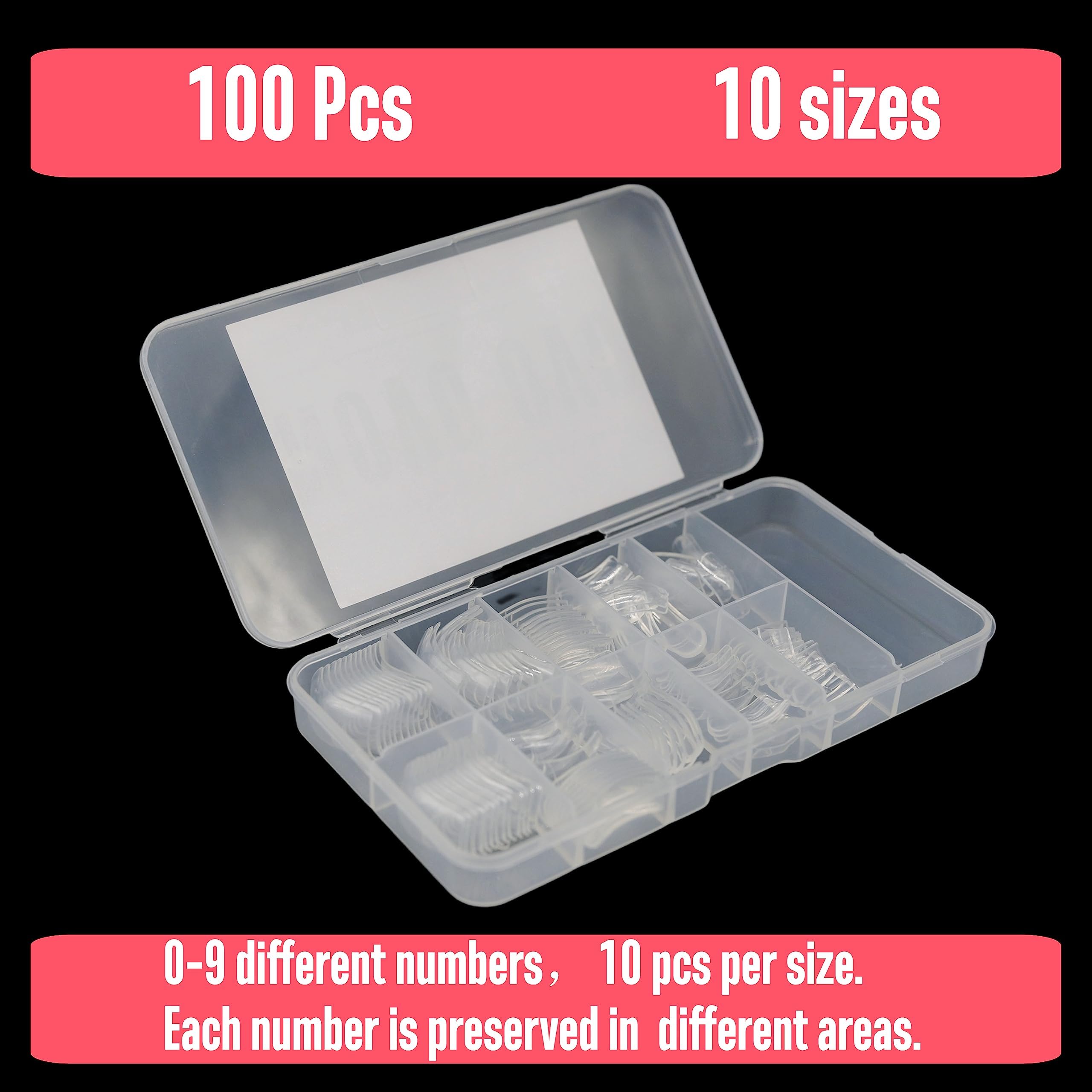 NOVO OVO pre-numbered tips display for quick size selection and organized application