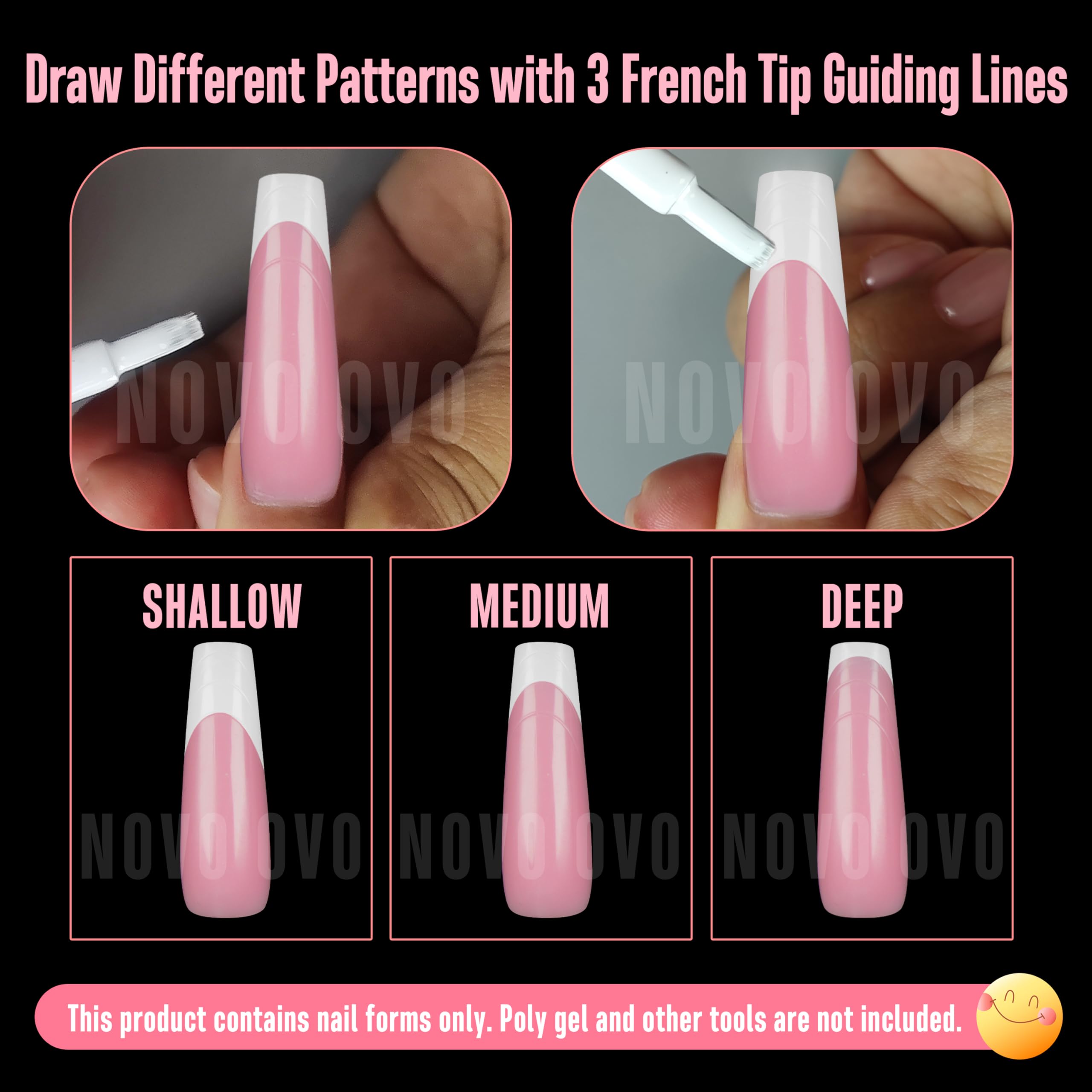 NOVO OVO highlighted thumb sizes, ensures secure thumb fit and symmetry