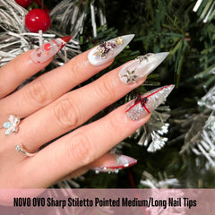 NOVO OVO thumb stiletto cuticle detail for easier application and fit