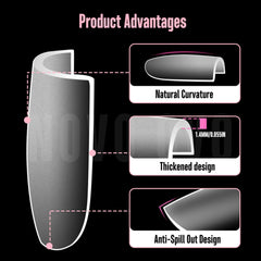 NOVO OVO trimmed short nails demonstrating easy customization and neat finished look
