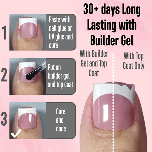 NOVO OVO close-up of white French tip texture for precise application