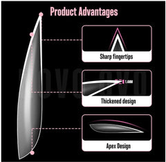 NOVO OVO trimmed tips showing short, medium, and extra-long options
