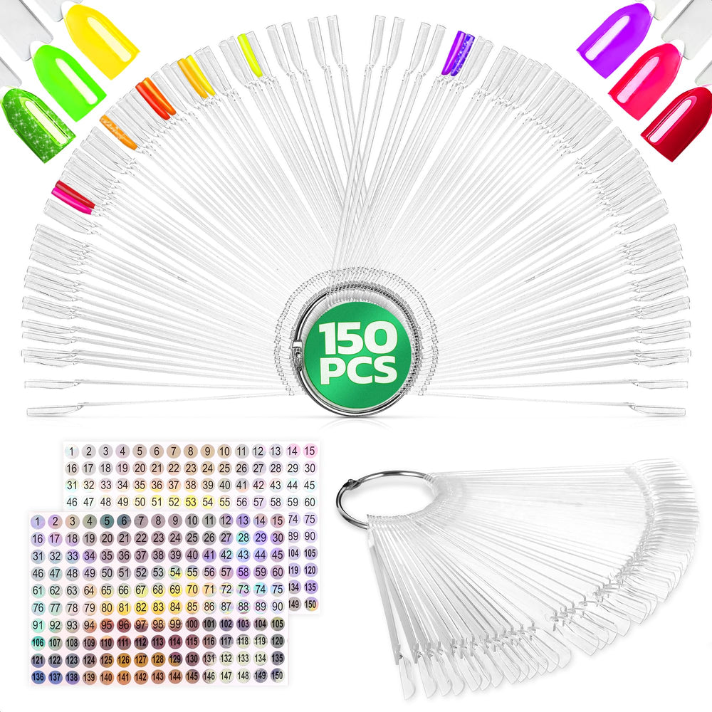 Novsix front packaging showing full 150-piece set and rings for quick selection