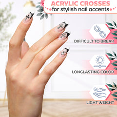 Novsix charms applied on manicure showing dramatic focal nail and visual impact