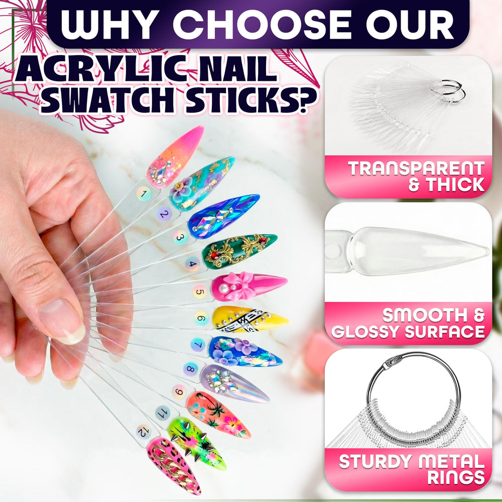 Novsix swatches arranged in a salon drawer for tidy storage benefit
