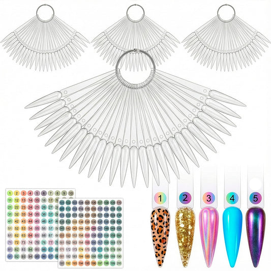Novsix front view of stiletto swatch set for quick color selection