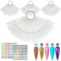 Novsix front view of stiletto swatch set for quick color selection