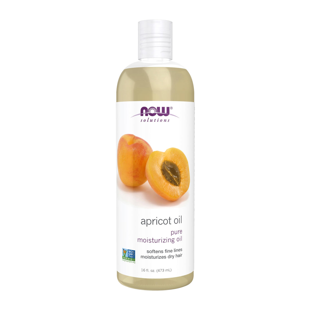 NOW Foods front bottle showing label and 16-ounce size, clear packaging benefit