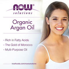 NOW Foods being applied to hair ends to add shine and reduce frizz