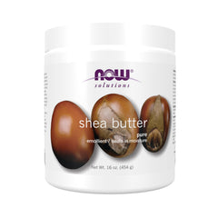NOW Foods shea butter front jar shows clean packaging and generous size