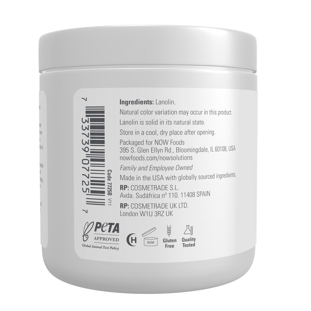 NOW Foods lanolin being applied to hands to protect skin from harsh weather